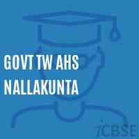 Govt Tw Ahs Nallakunta Secondary School Logo