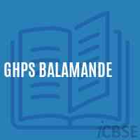 Ghps Balamande Middle School Logo