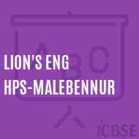Lion'S Eng Hps-Malebennur School Logo