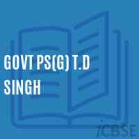 Govt Ps(G) T.D Singh Primary School Logo
