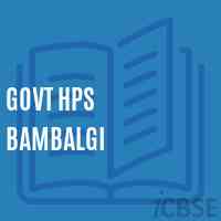 Govt Hps Bambalgi Middle School Logo