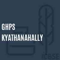 Ghps Kyathanahally Middle School Logo