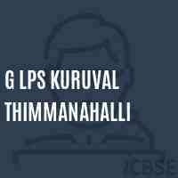 G Lps Kuruval Thimmanahalli Primary School Logo