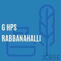 G Hps Rabbanahalli Middle School Logo