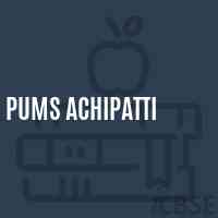 Pums Achipatti Middle School Logo
