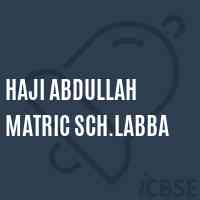 Haji Abdullah Matric Sch.Labba Secondary School Logo