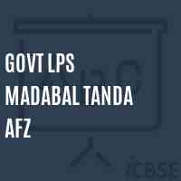 Govt Lps Madabal Tanda Afz Primary School Logo