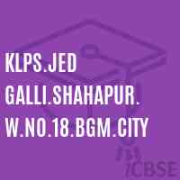 Klps.Jed Galli.Shahapur. W.No.18.Bgm.City Primary School Logo