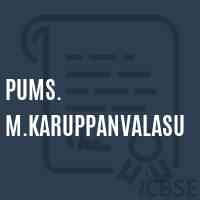 Pums. M.Karuppanvalasu Middle School Logo