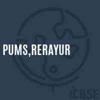 Pums,Rerayur Middle School Logo