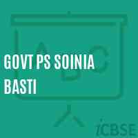 Govt Ps Soinia Basti Primary School Logo