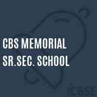 Cbs Memorial Sr.Sec. School Logo