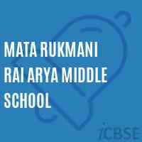 Mata Rukmani Rai Arya Middle School Logo