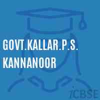 Govt.Kallar.P.S. Kannanoor Primary School Logo