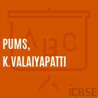 Pums, K.Valaiyapatti Middle School Logo