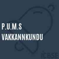 P.U.M.S Vakkannkundu Middle School Logo