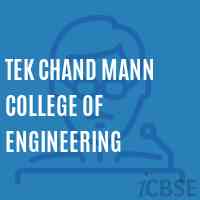 Tek Chand Mann College of Engineering Logo