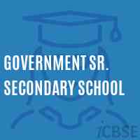 government Sr. Secondary school Logo