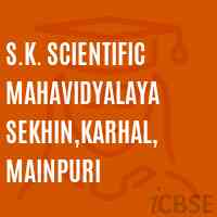 S.K. Scientific Mahavidyalaya Sekhin,Karhal, Mainpuri College Logo