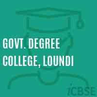 Govt. Degree College, Loundi Logo