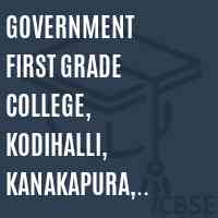 Government First Grade College, Kodihalli, Kanakapura, Ramanagar Dist Logo