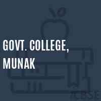 Govt. College, Munak Logo