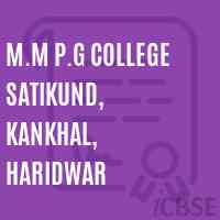 M.M P.G College Satikund, Kankhal, Haridwar Logo