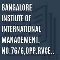 Bangalore Instiute of International Management, No.76/6,Opp.RVCE, Mysore Road, Bangalore -60(BRV College) Logo