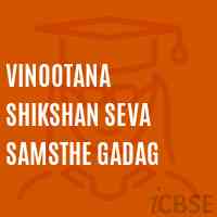 Vinootana Shikshan Seva Samsthe Gadag College Logo