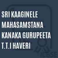 Sri Kaaginele Mahasamstana Kanaka Gurupeeta T.T.I Haveri College Logo