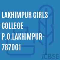 Lakhimpur Girls College P.O.Lakhimpur- 787001 Logo