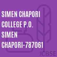 Simen Chapori College P.O. Simen Chapori-787061 Logo