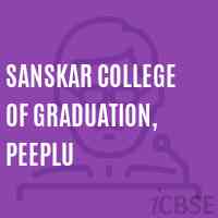 Sanskar College of Graduation, Peeplu Logo