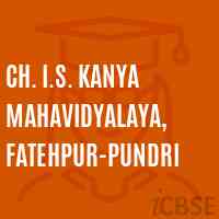Ch. I.S. Kanya Mahavidyalaya, Fatehpur-Pundri College Logo