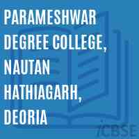 Parameshwar Degree College, Nautan Hathiagarh, Deoria Logo