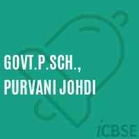 Govt.P.Sch., Purvani Johdi Primary School Logo