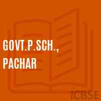 Govt.P.Sch., Pachar Primary School Logo