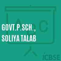 Govt.P.Sch., Soliya Talab Primary School Logo