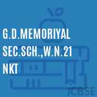 G.D.Memoriyal Sec.Sch.,W.N.21 Nkt Secondary School Logo
