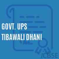 Govt. Ups Tibawali Dhani Middle School Logo