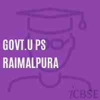 Govt.U Ps Raimalpura Middle School Logo