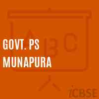 Govt. Ps Munapura Primary School Logo