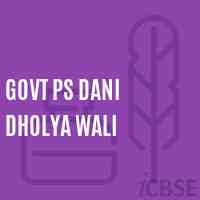 Govt Ps Dani Dholya Wali Primary School Logo