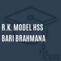 R.K. Model Hss Bari Brahmana Senior Secondary School Logo