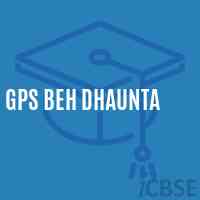 Gps Beh Dhaunta Primary School Logo