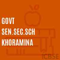Govt Sen.Sec.Sch Khoramina High School Logo