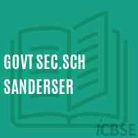 Govt Sec.Sch Sanderser Secondary School Logo