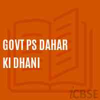 Govt Ps Dahar Ki Dhani Primary School Logo
