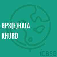 Gps(E)Hata Khurd Primary School Logo