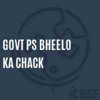 Govt Ps Bheelo Ka Chack Primary School Logo